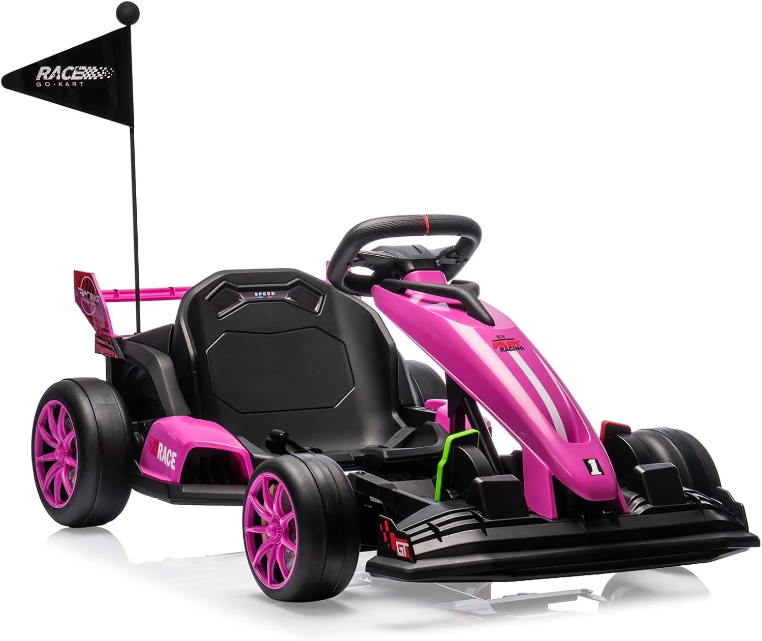 24V Electric Drift Kart with 7.5mph Variable High-Speed Racing Ride-On Car Toy - Image 10