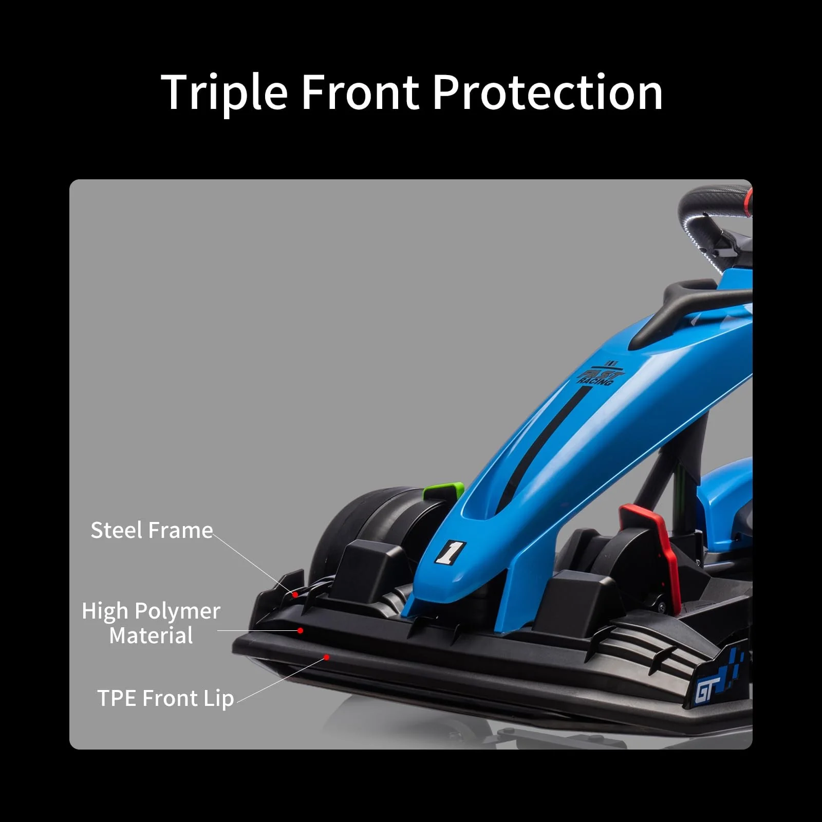 24V Kids Electric Drift Go Kart - 7.5 MPH Outdoor Racing with Dual 200W Motors - Image 7