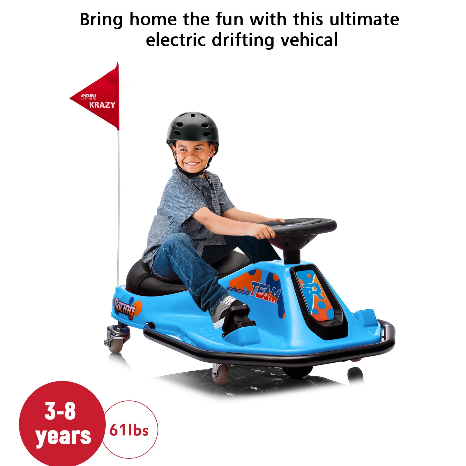 24V Electric Drift Go-Kart with High/Low Speed and 360-Degree Spin Ride - Image 15