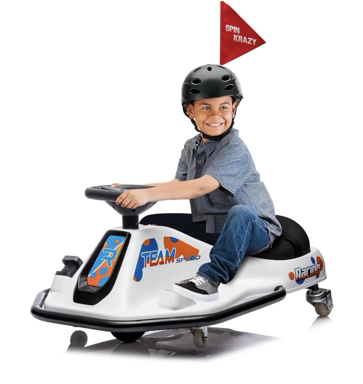 24V Electric Drift Go-Kart with Adjustable Speed and 360° Spin Ride - Image 9