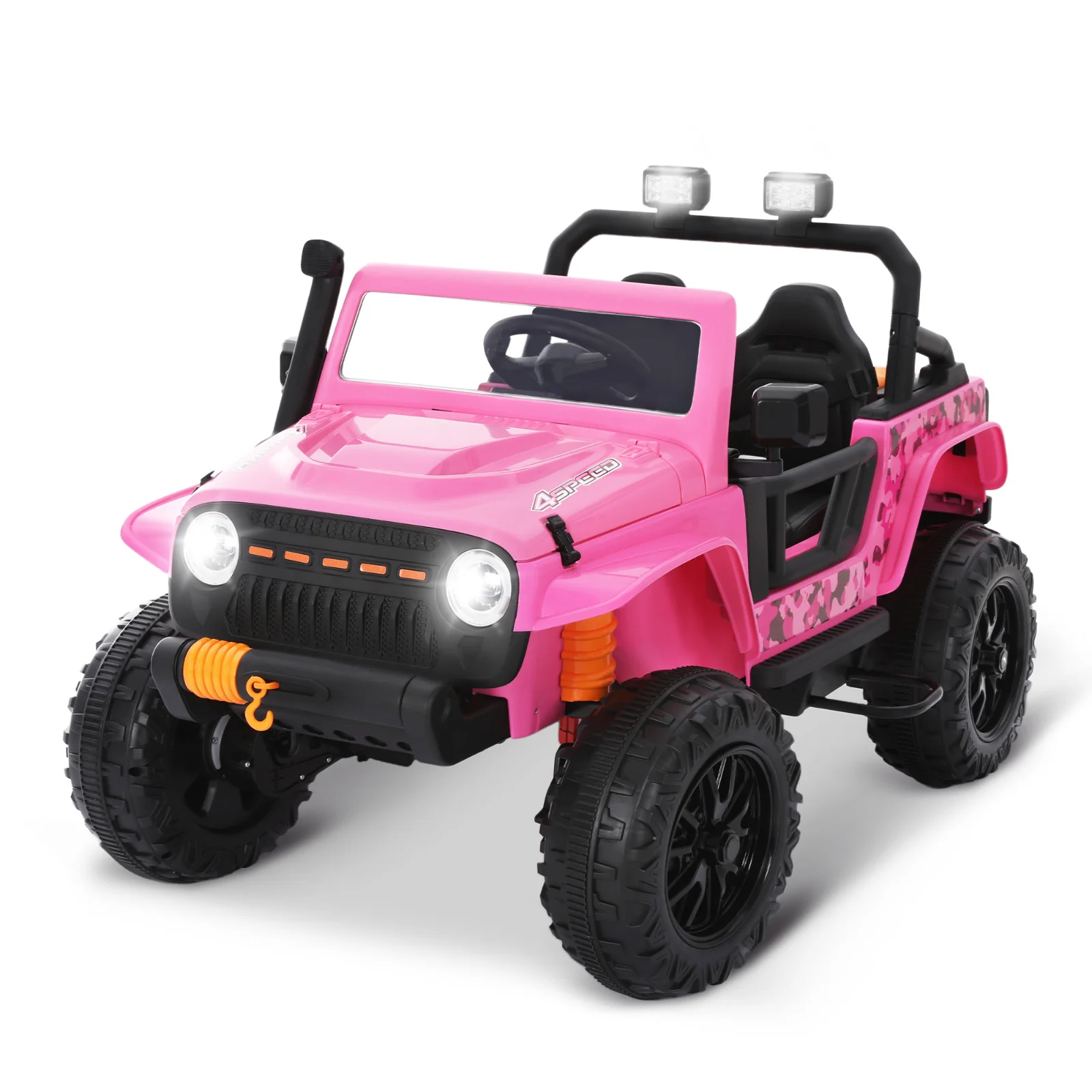 24V Electric 2-Seater Kids Jeep Ride-On Truck with Bluetooth Remote Control - Image 9