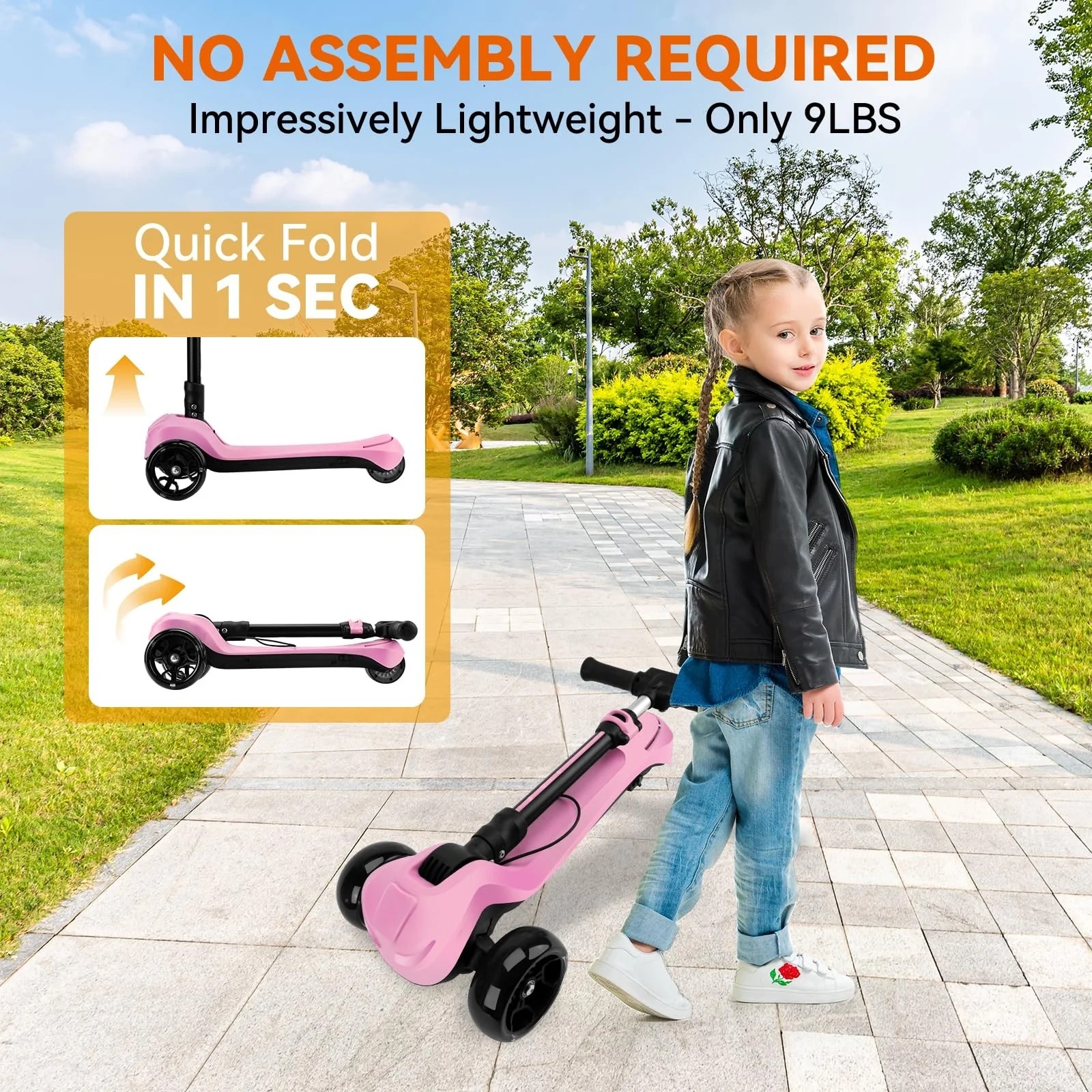 24V Electric Kids Scooter with 150W Motor, Thumb Throttle, and LCD Display - Image 5