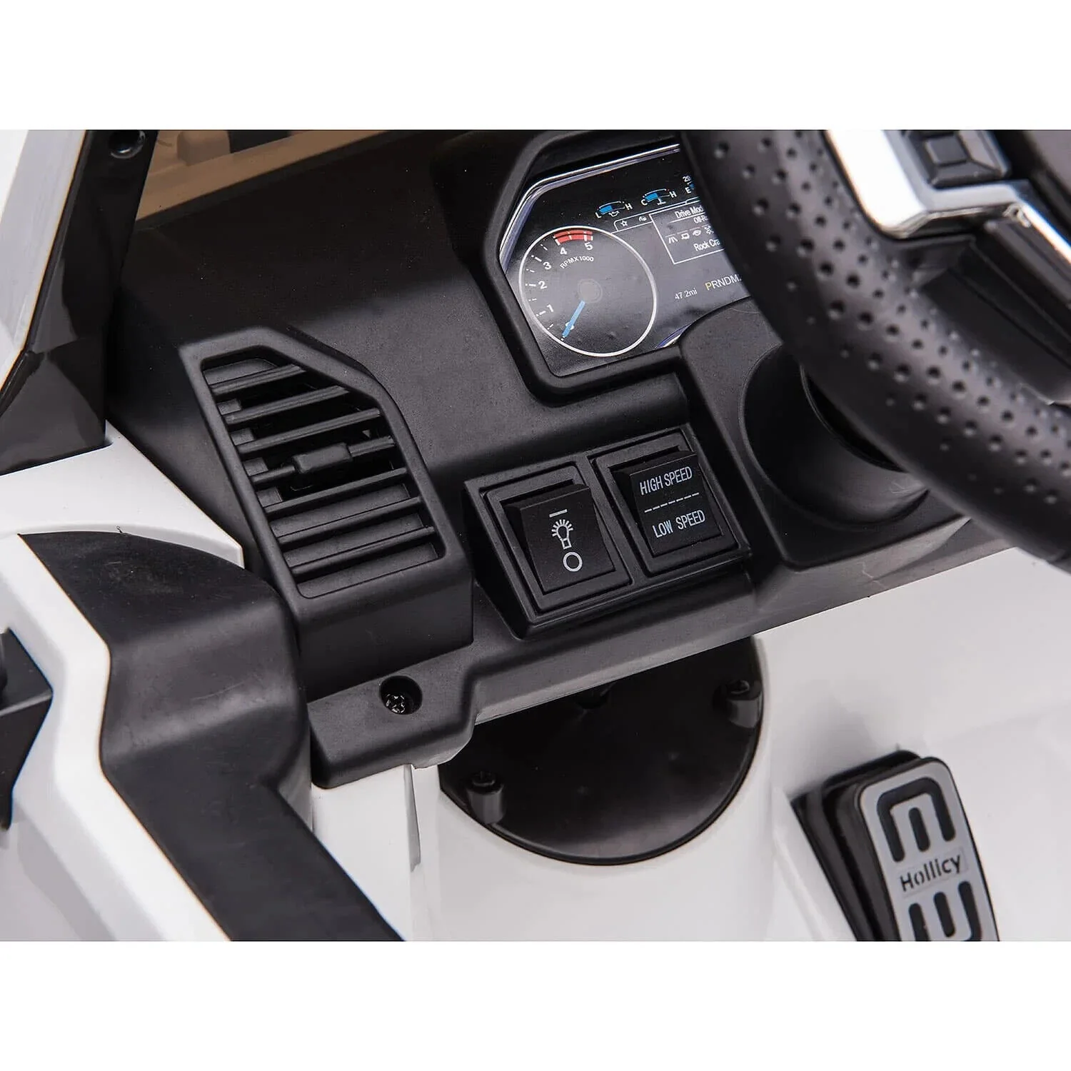 24V FORD F450 SPECIAL EDITION CHILDREN'S ELECTRIC VEHICLE TRUCK DOUBLE SEATER HEADLIGHTS WITH REMOTE CONTROL - BLACK - Image 8