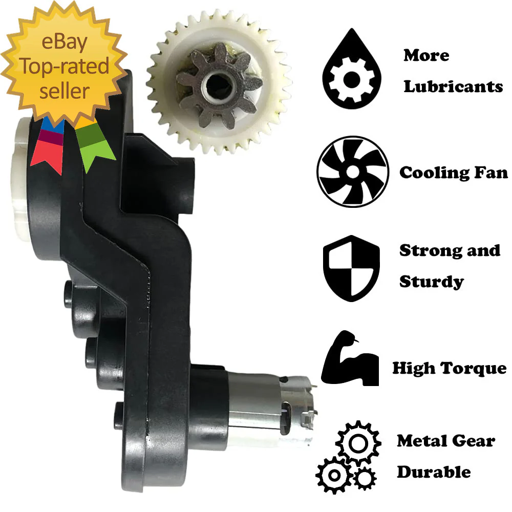 24V High Torque Gearbox with 30000RPM Motor for Power Wheels - Image 2