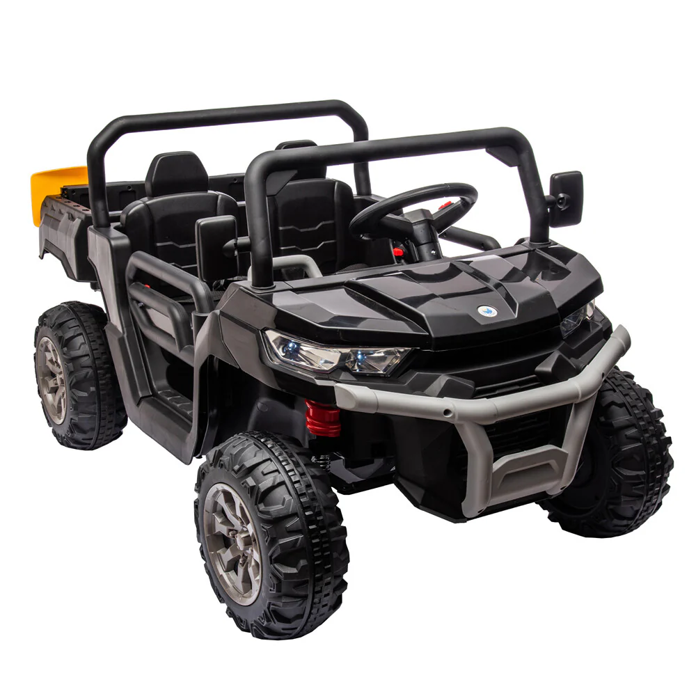 24V Kids Ride-On Truck with Remote Control, 2-Seater, 400W Powerful Motor