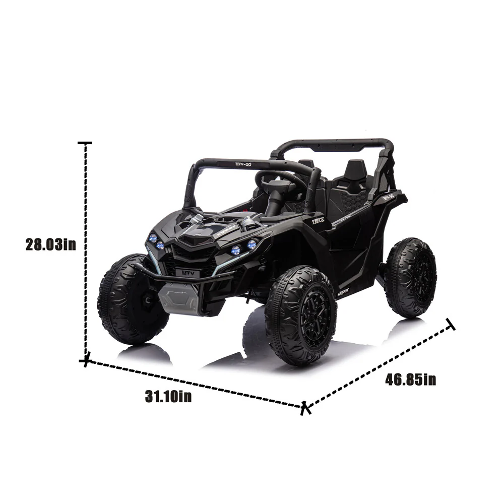 24V Kids Ride-On UTV with Remote Control 2-Seater Car Toy 2.5-3.7 MPH for Ages 3+ - Image 2