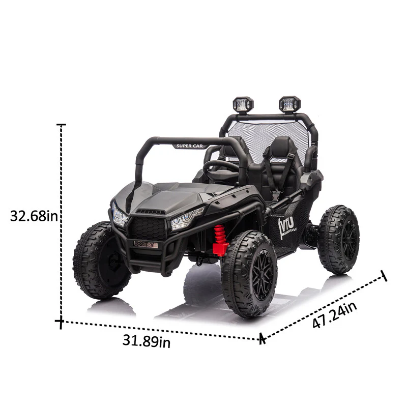 24V Kids 2-Seater Ride-On UTV Car with Remote Control, 3.7-5 MPH, Ages 3+ - Image 4