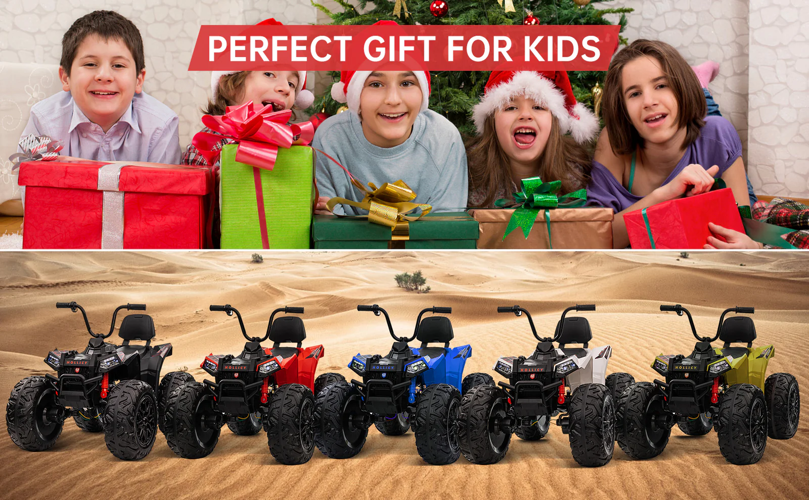 24V Kids 4WD Electric Ride-On ATV with EVA Tires and Accelerator Handle - Image 10