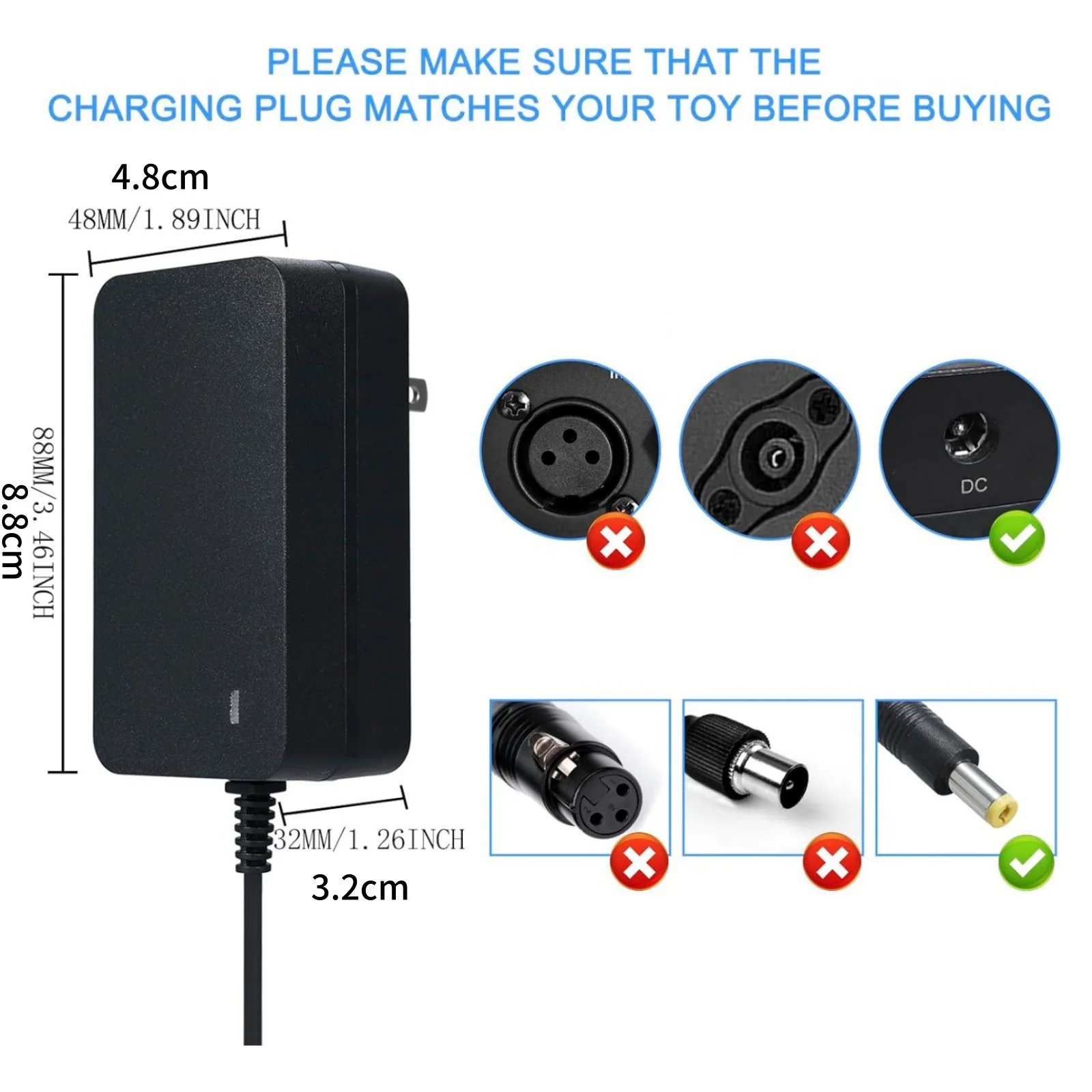 24V Rechargeable Battery Charger for Ride-On Cars with Indicator Light and Overcurrent Safety Feature - Image 7