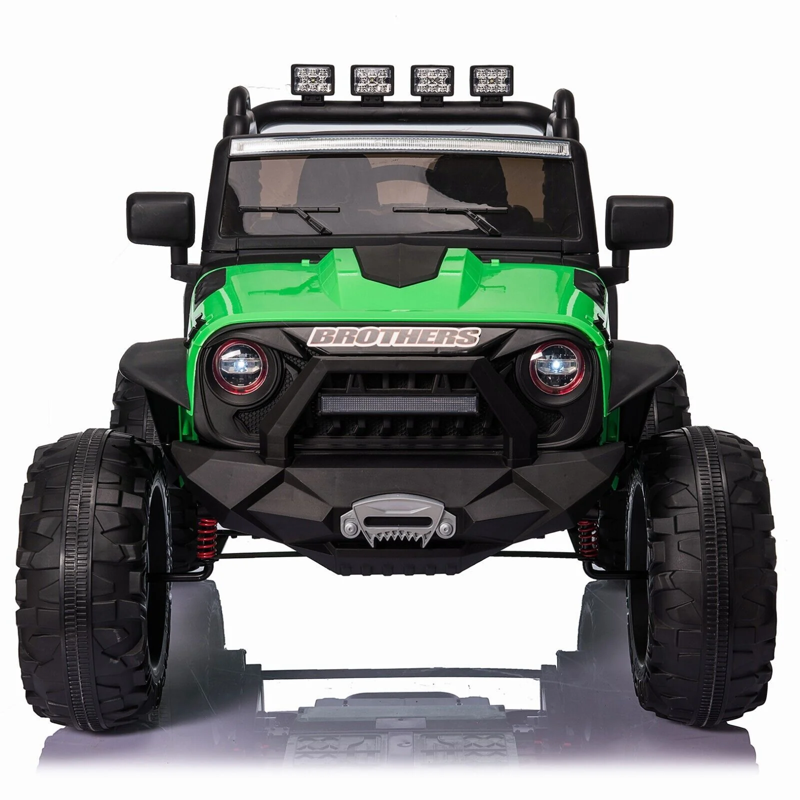 24V Kids Ride-On Truck Toy with Power Wheels, Remote Control, 2.4G Bluetooth, and LED Lights