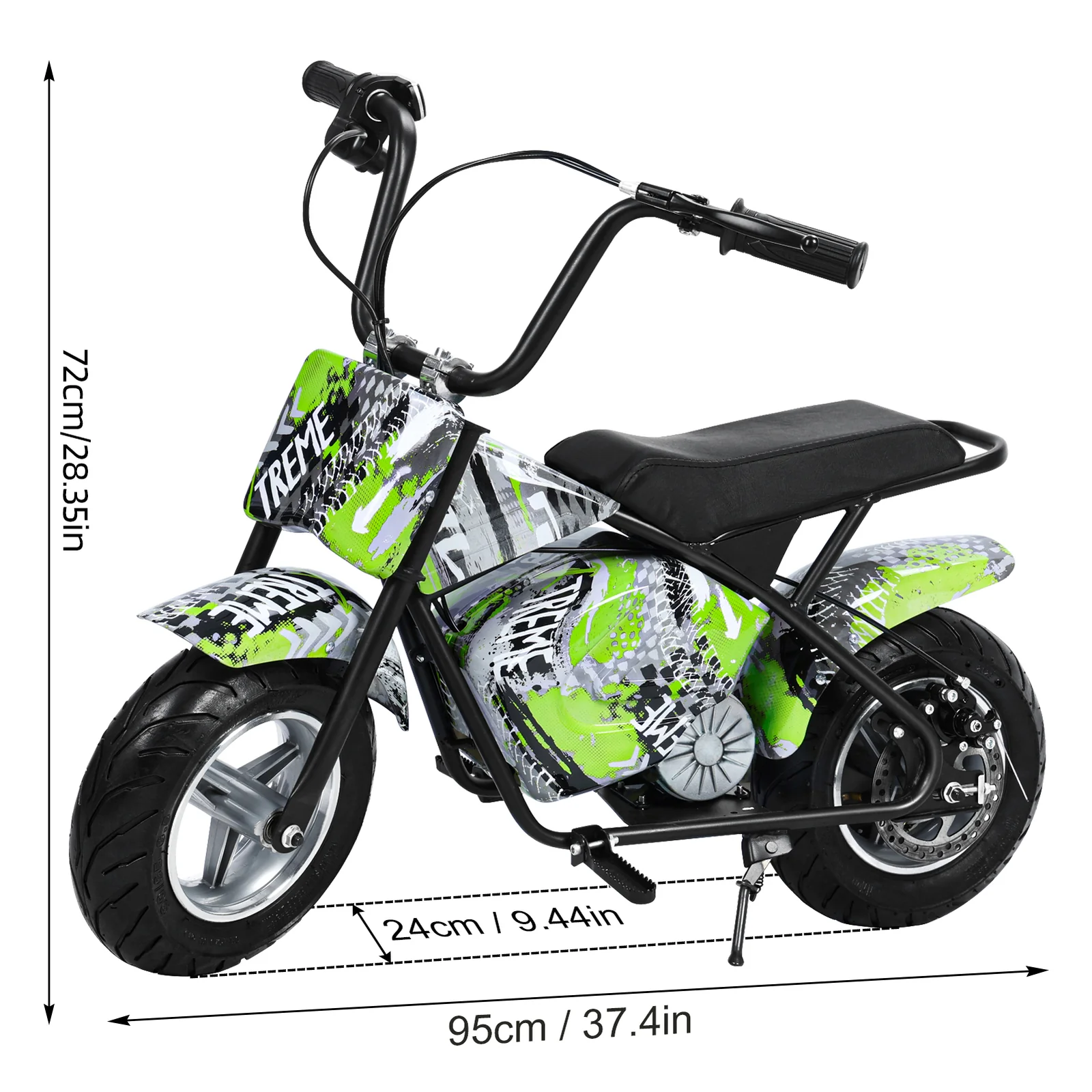 24V Kids Electric Dirt Bike with Rubber Tires, Twist Grip Throttle, and Metal Suspension - Image 7