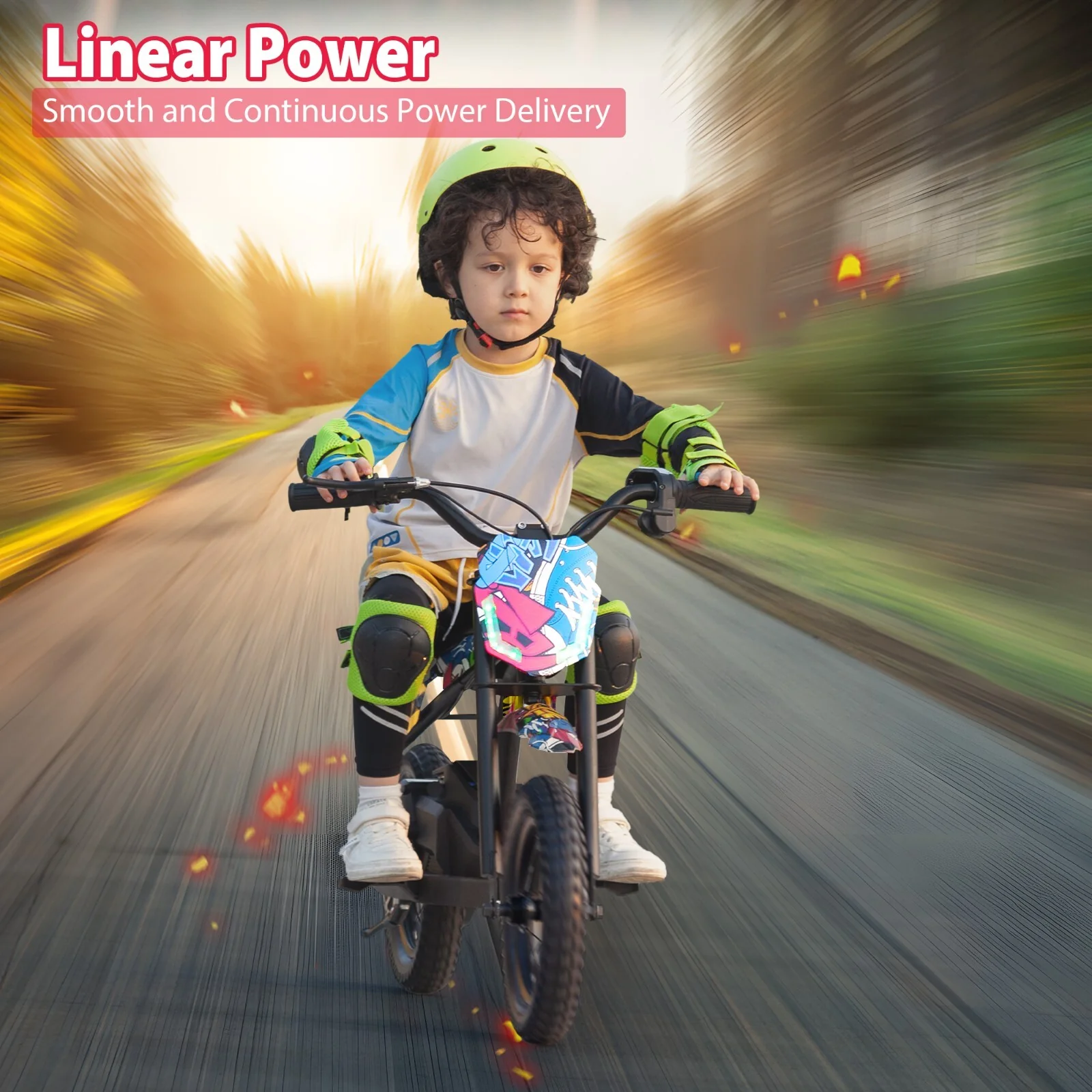 24V Kids Electric Dirt Bike for Toddlers with 3-Speed Modes and Power Display - Image 8
