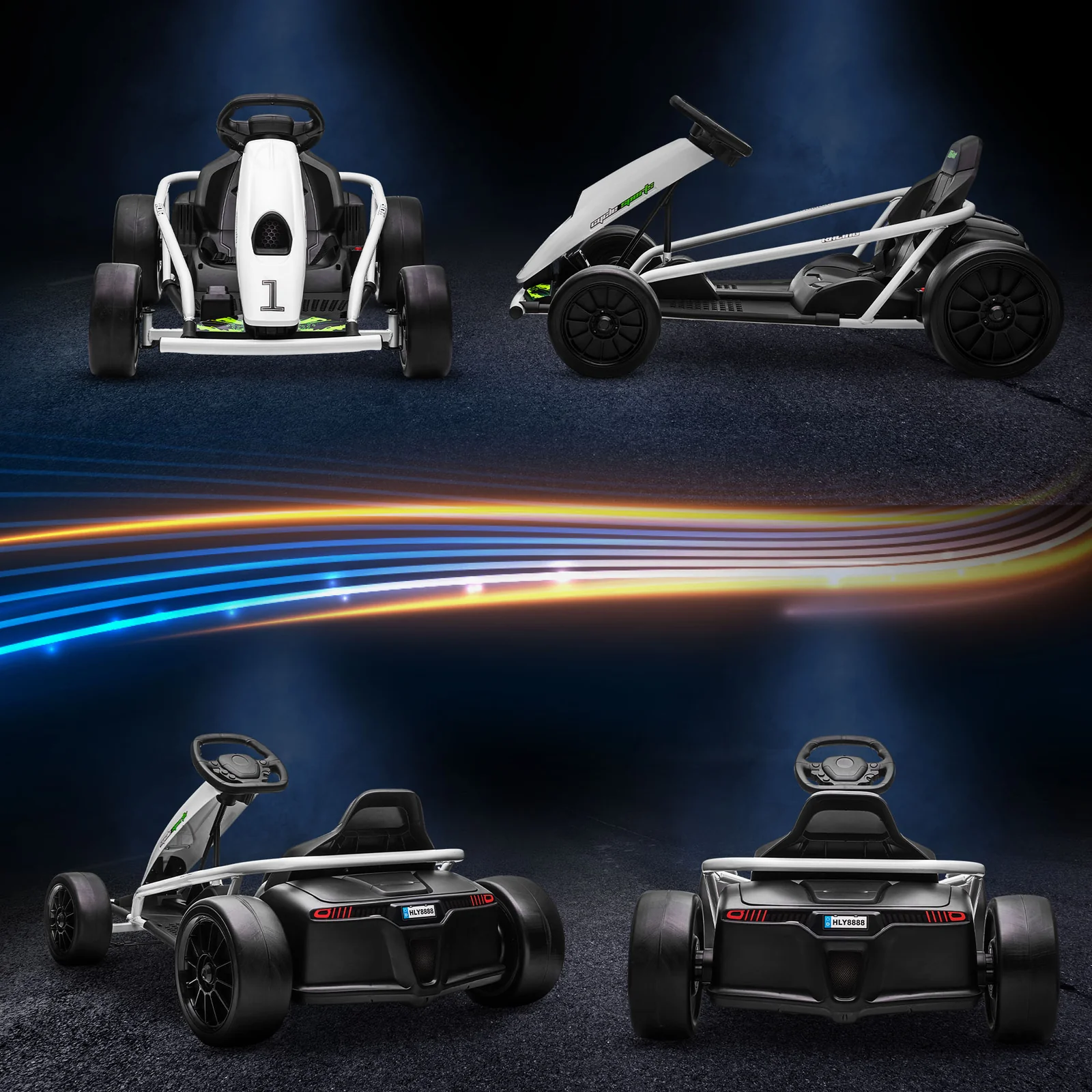 24V Electric Kids Ride-On Drift Go-Kart with 2 Speeds for Boys and Girls Ages 8-12 - Image 7