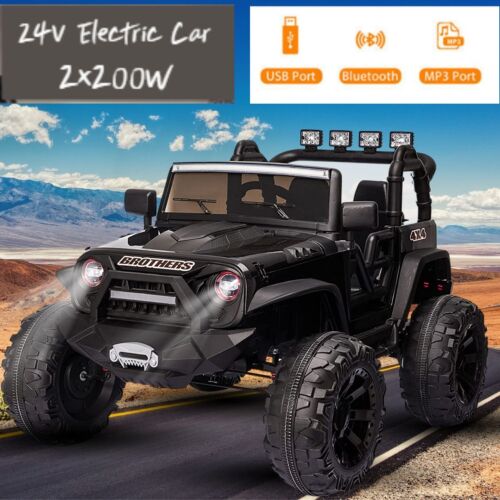 24V Kids Electric Jeep with Remote Control, 3 Speeds, LED Lights, and MP3 Player - Image 2