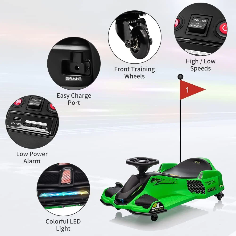 24V Kids Electric Racing Car with Drift Mode - Battery Powered Ride-On Vehicle - Image 17