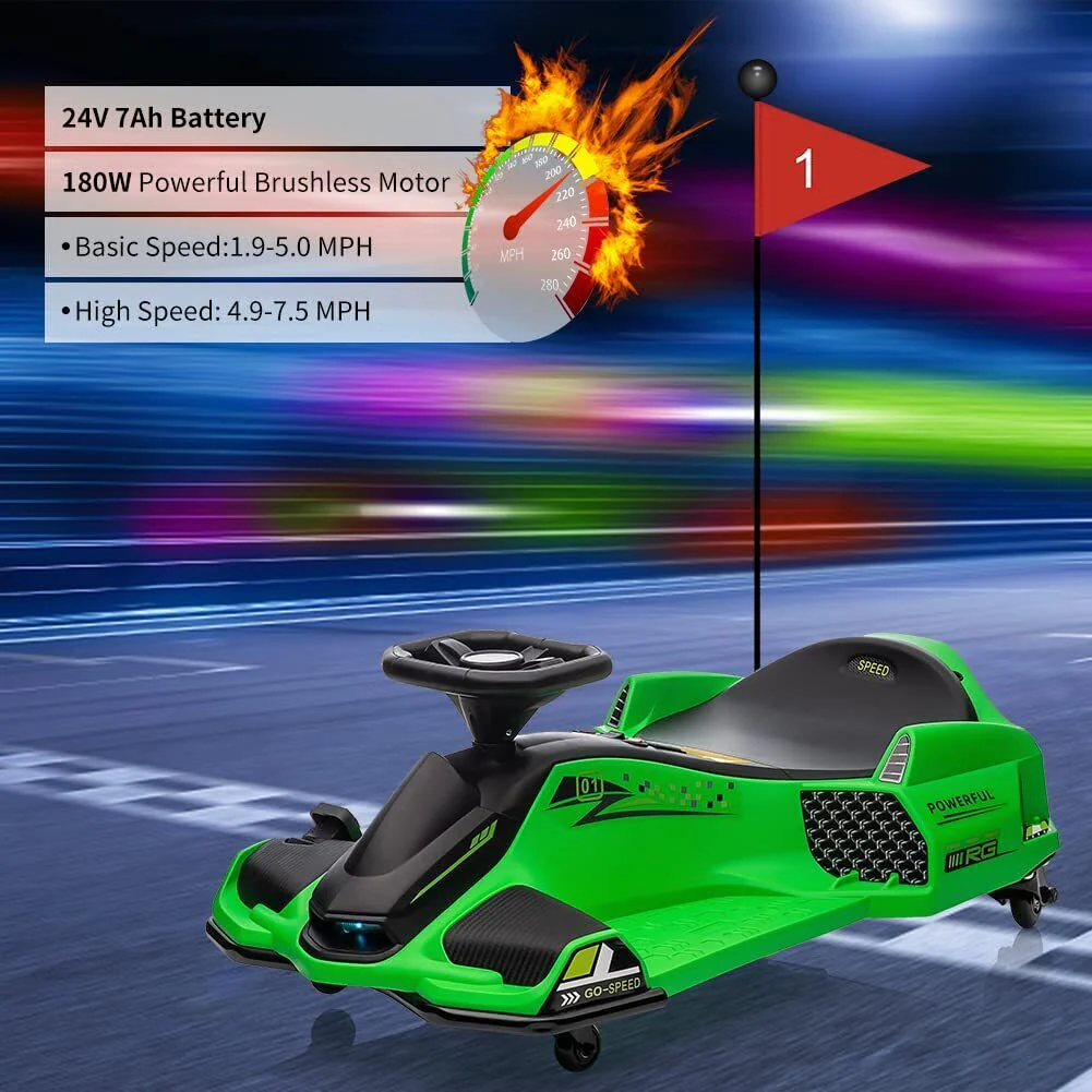24V Kids Electric Racing Car with Drift Mode - Battery Powered Ride-On Vehicle - Image 19
