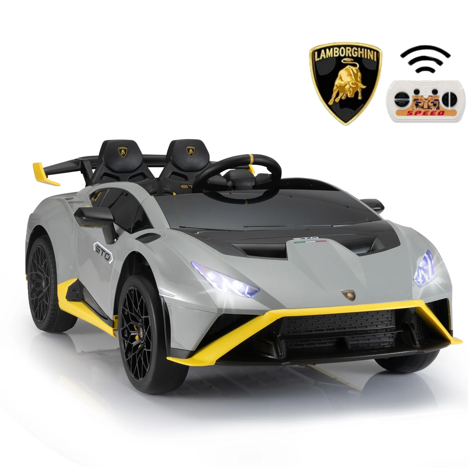24V Kids Electric Ride-On Licensed Lamborghini STO Sports Car with Remote Control - Image 13