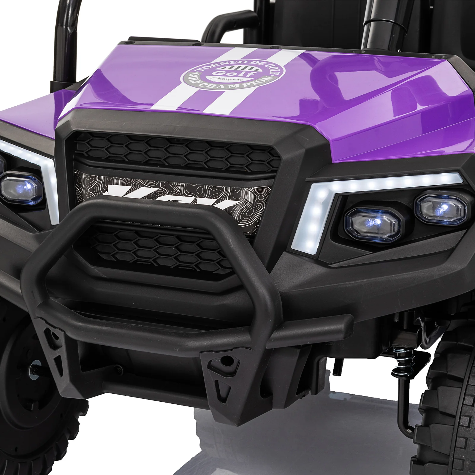 24V Kids 2-Seater 4WD Ride-On Golf Cart with Sun Shade, Storage Trunk, and Remote Control - Image 19