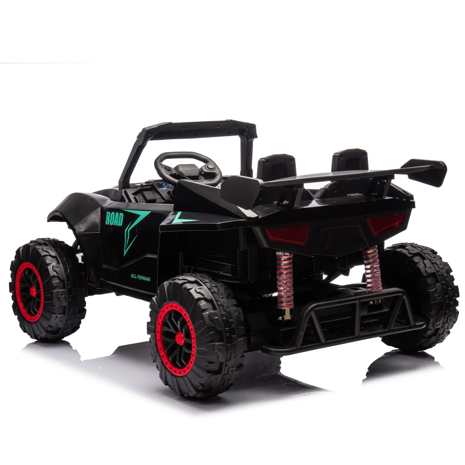24V Electric Kids Off-Road UTV Ride-On Car 2-Seater with Remote Control Black - Image 17