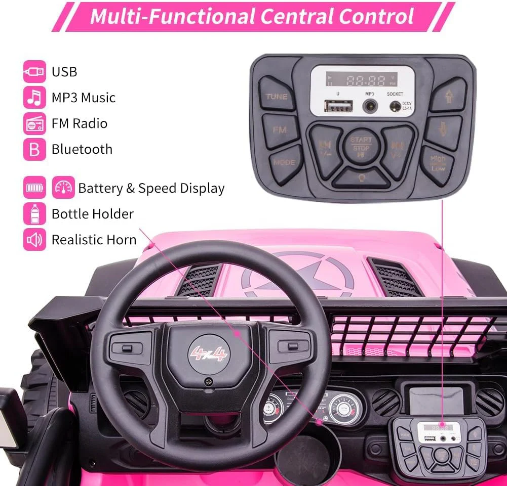 24V Kids 2-Seater Electric Ride-On Car with Remote Control and Dual 120W Motors - Image 3