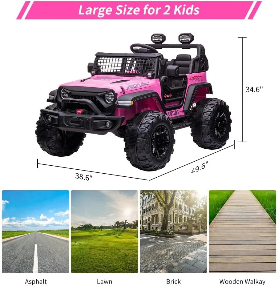 24V Kids 2-Seater Electric Ride-On Car with Remote Control and Dual 120W Motors - Image 5