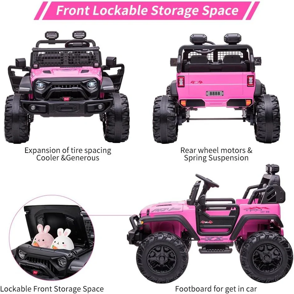 24V Kids 2-Seater Electric Ride-On Car with Remote Control and Dual 120W Motors - Image 7