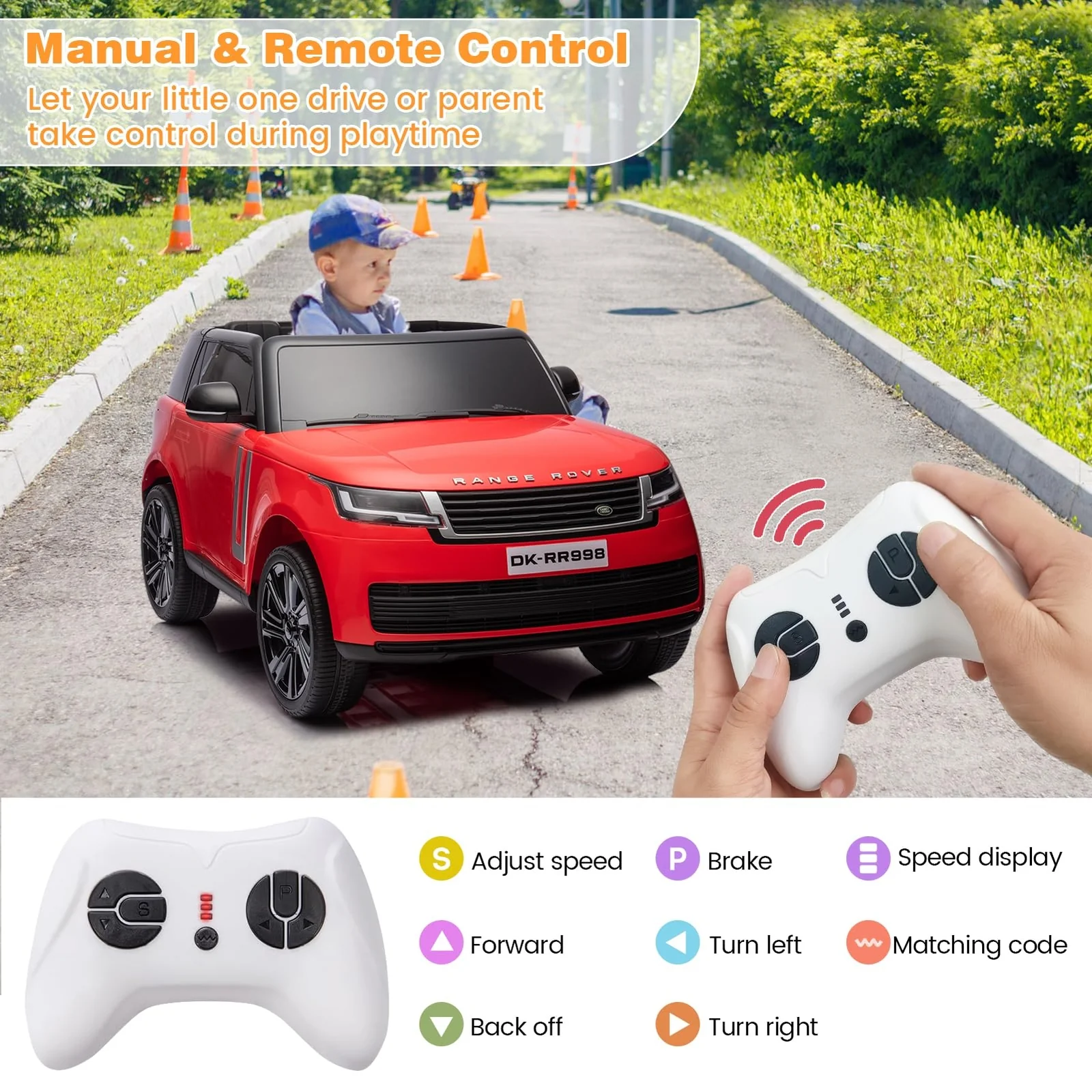 24V Licensed Land Rover 2-Seater Kids Electric Ride-On Car with 3 Speeds - Image 2