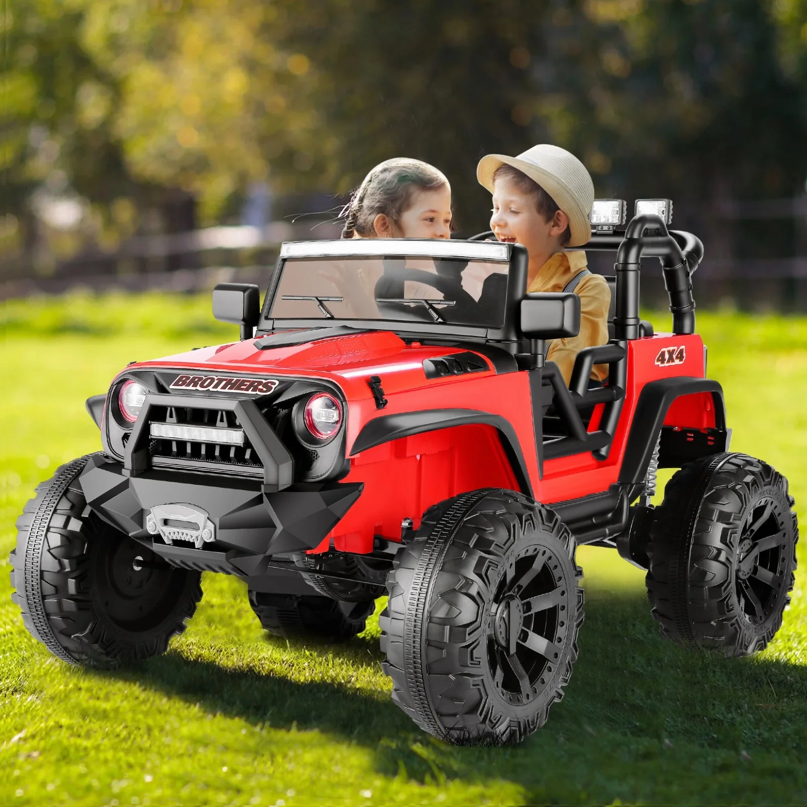 24V Kids Electric Ride-On Truck with Bluetooth, 2-Seater, Dual 200W Motors, Remote Control - Image 10