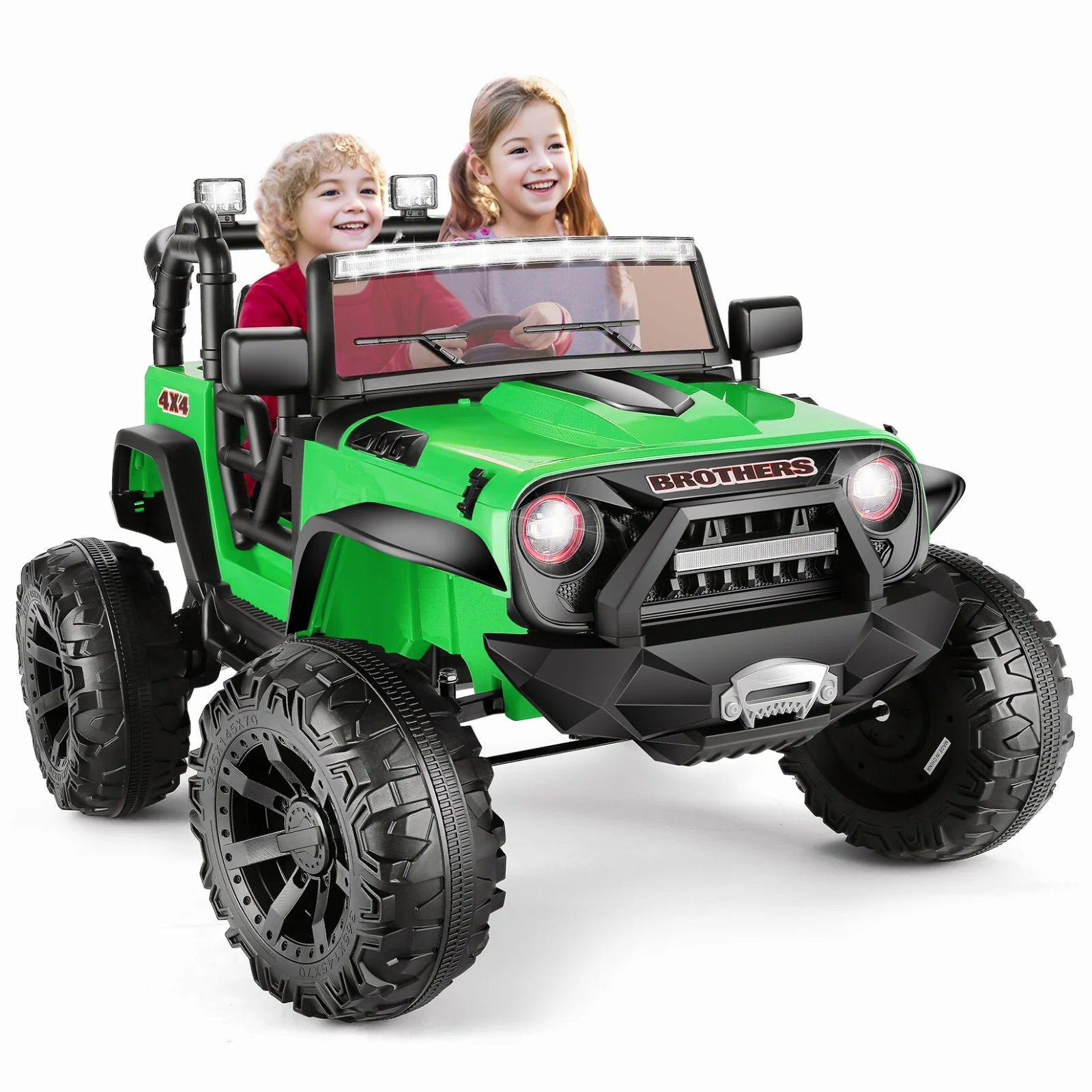 24V Kids Electric Ride-On Truck with Bluetooth, 2-Seater, Dual 200W Motors, Remote Control - Image 24