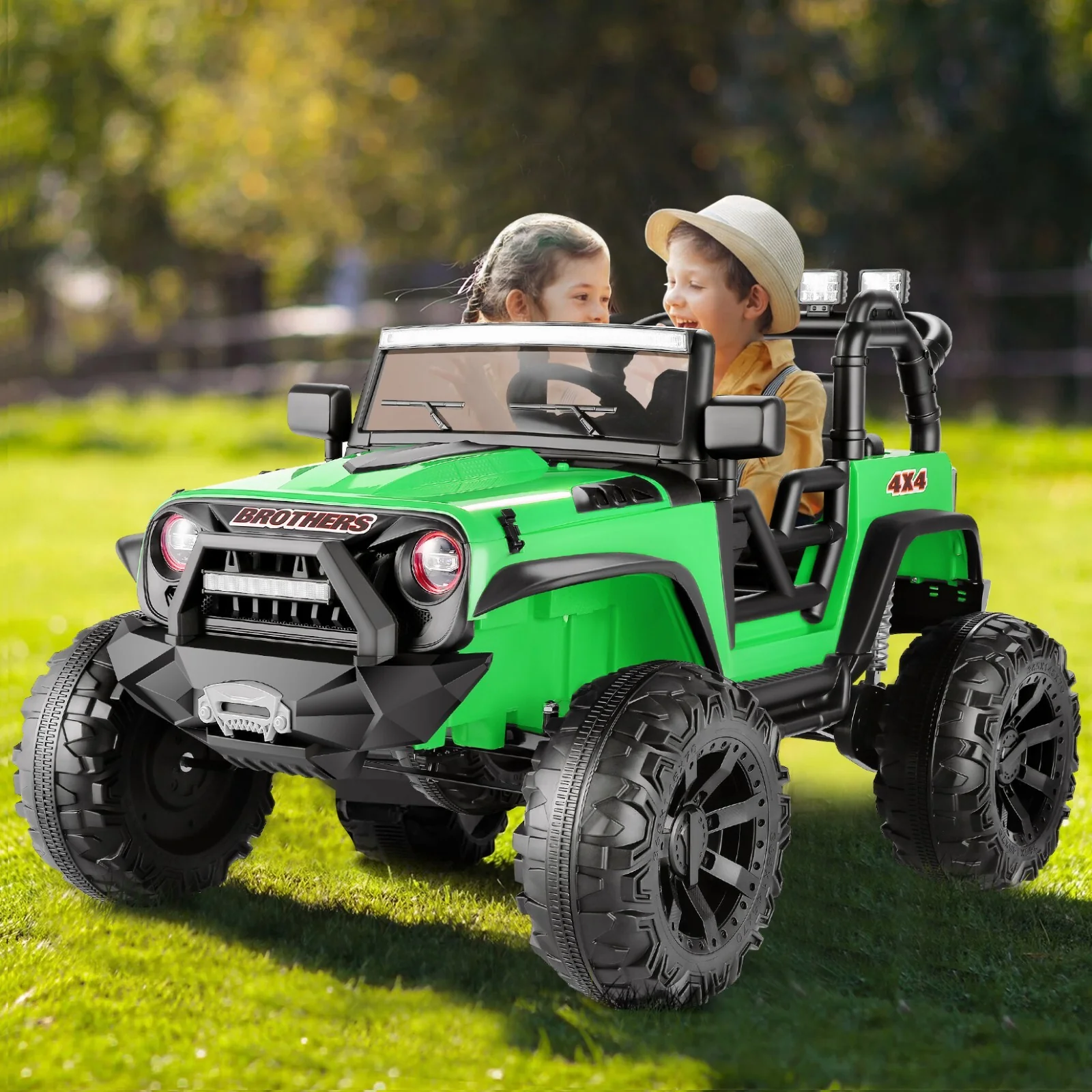 24V Kids Electric Ride-On Truck with Bluetooth, 2-Seater, Dual 200W Motors, Remote Control - Image 33