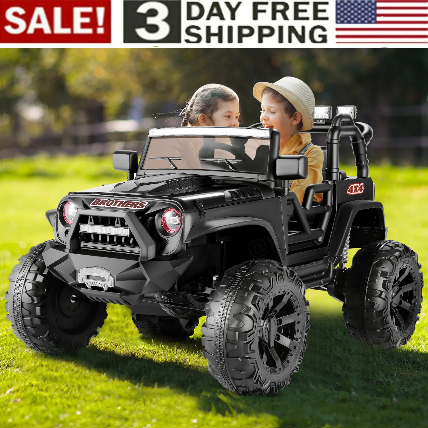 24V Kids Electric Ride-On Truck 2-Seater with 2x200W Motors Bluetooth and Remote Control - Image 15