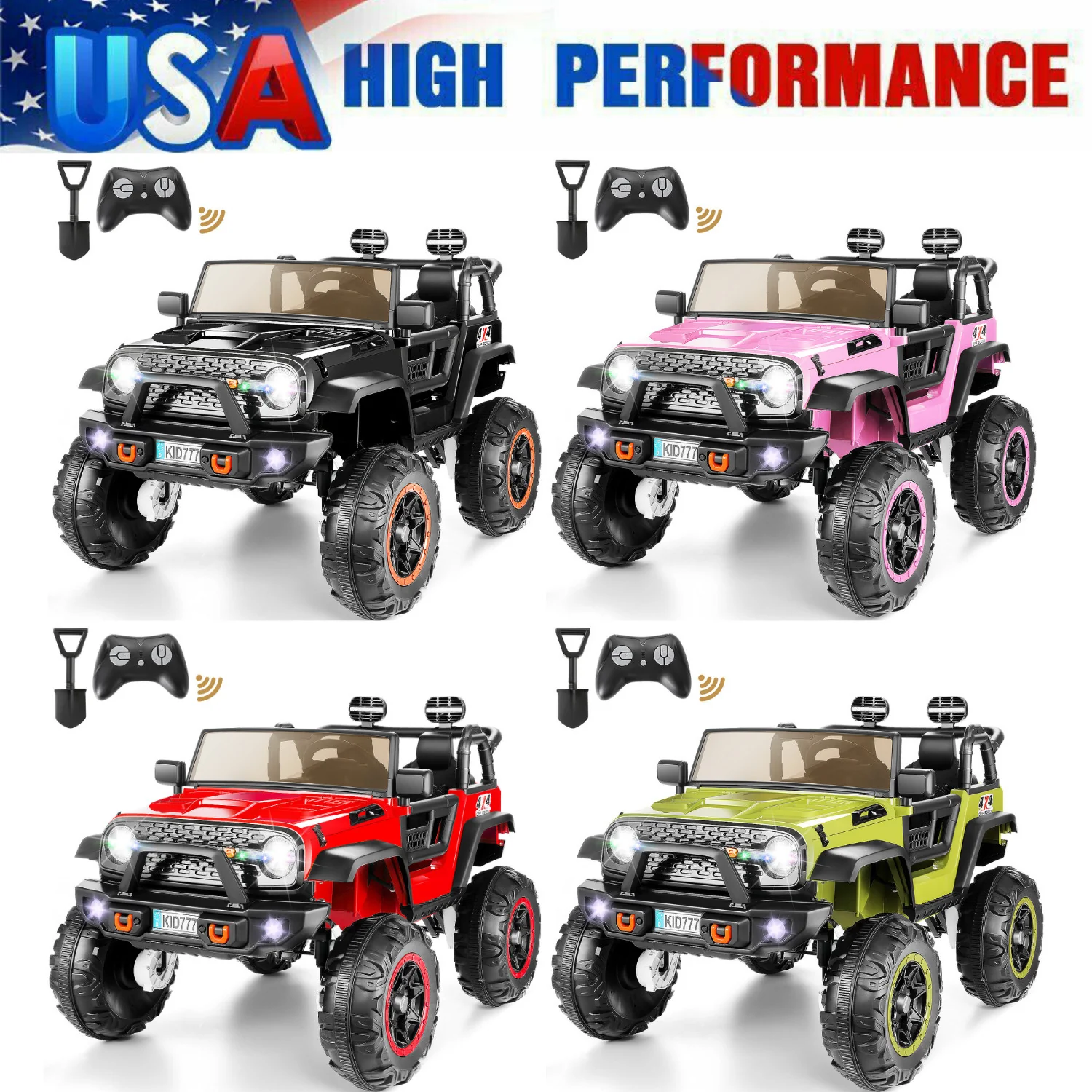 24V 2-Seater Kids Electric Ride-On Truck with 400W Motor Bluetooth and Remote Control - Image 19
