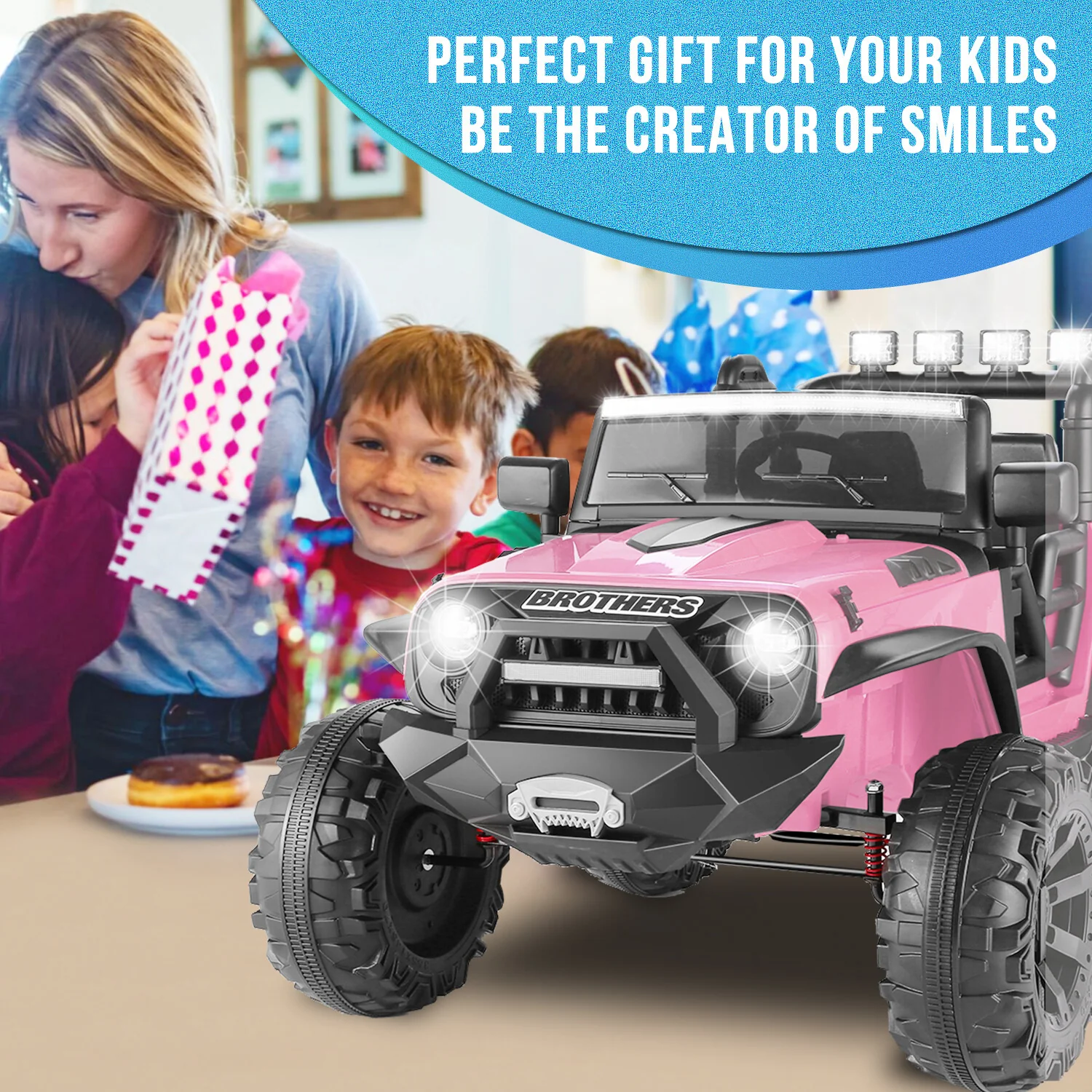 24V 2-Seater Kids Electric Ride-On Truck with 400W Motor Bluetooth and Remote Control - Image 28