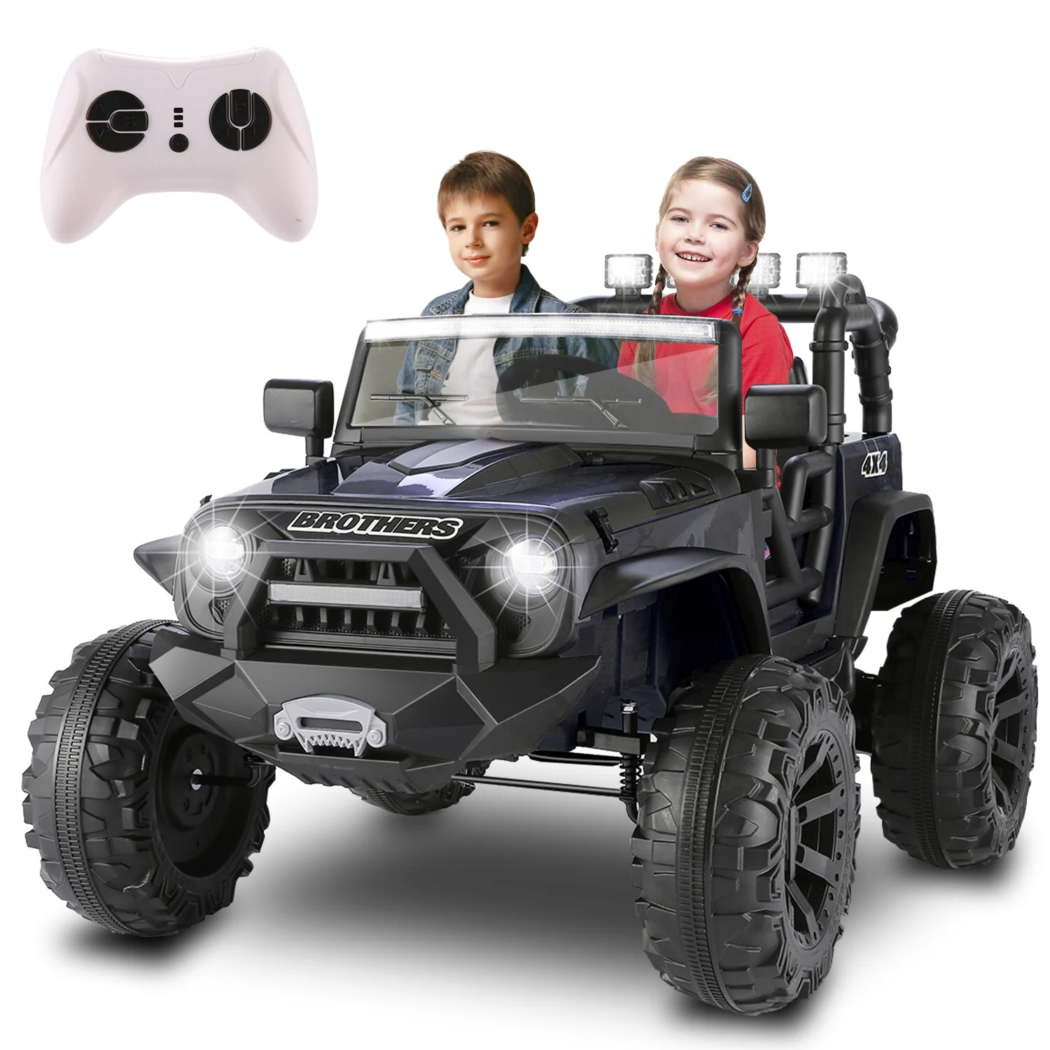 24V 2-Seater Kids Electric Ride-On Truck with 400W Motor Bluetooth and Remote Control - Image 43