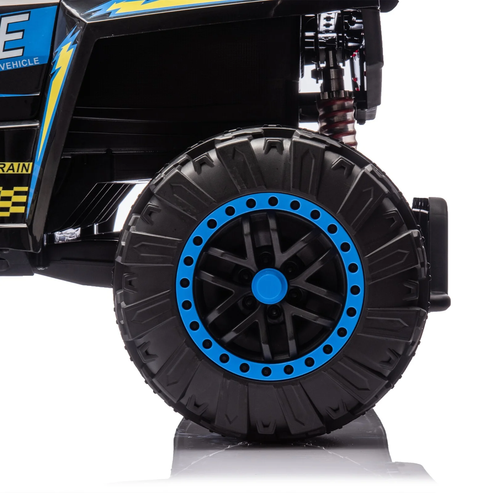 24V Electric Kids 2-Seater Ride-On 4-Wheeler UTV with Remote Control Blue - Image 17
