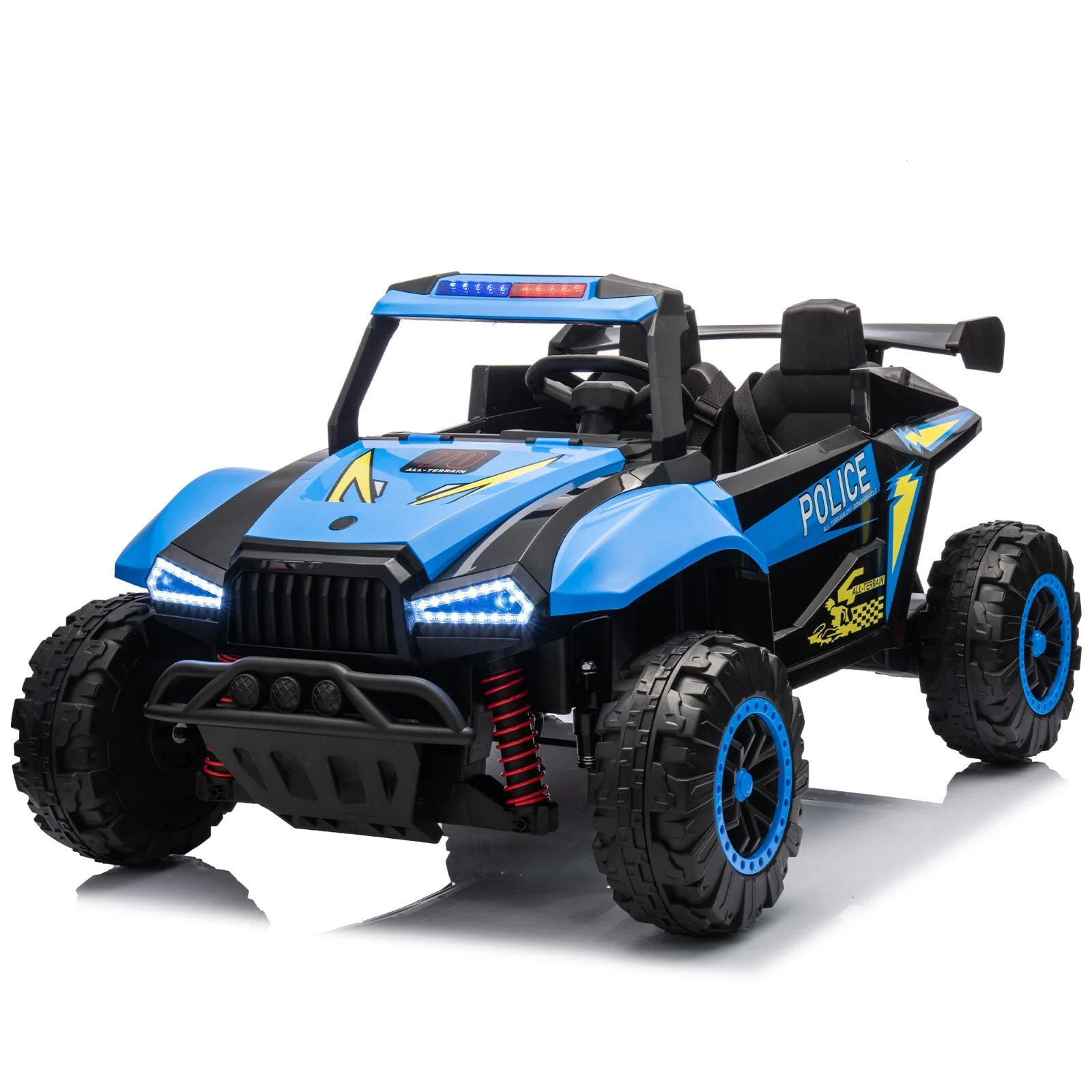 24V Electric Kids 2-Seater Ride-On 4-Wheeler UTV with Remote Control Blue - Image 9