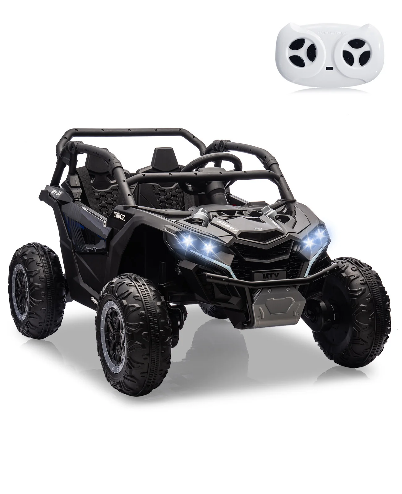 24V Kids 4WD Electric Ride-On Car with Guardrail and Remote Control - Image 2