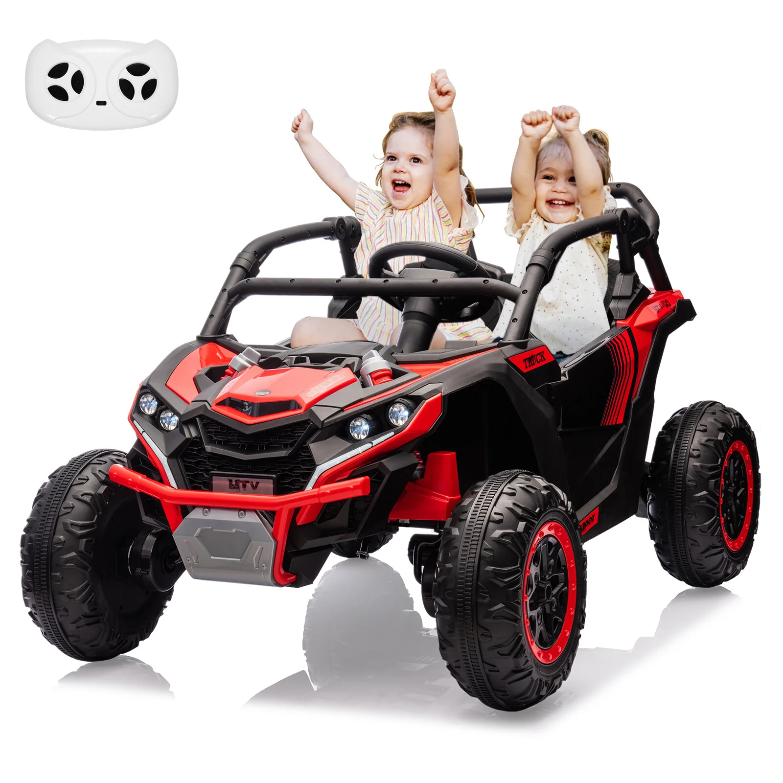 24V Kids 4WD Electric Ride-On Car with Guardrail and Remote Control - Image 22