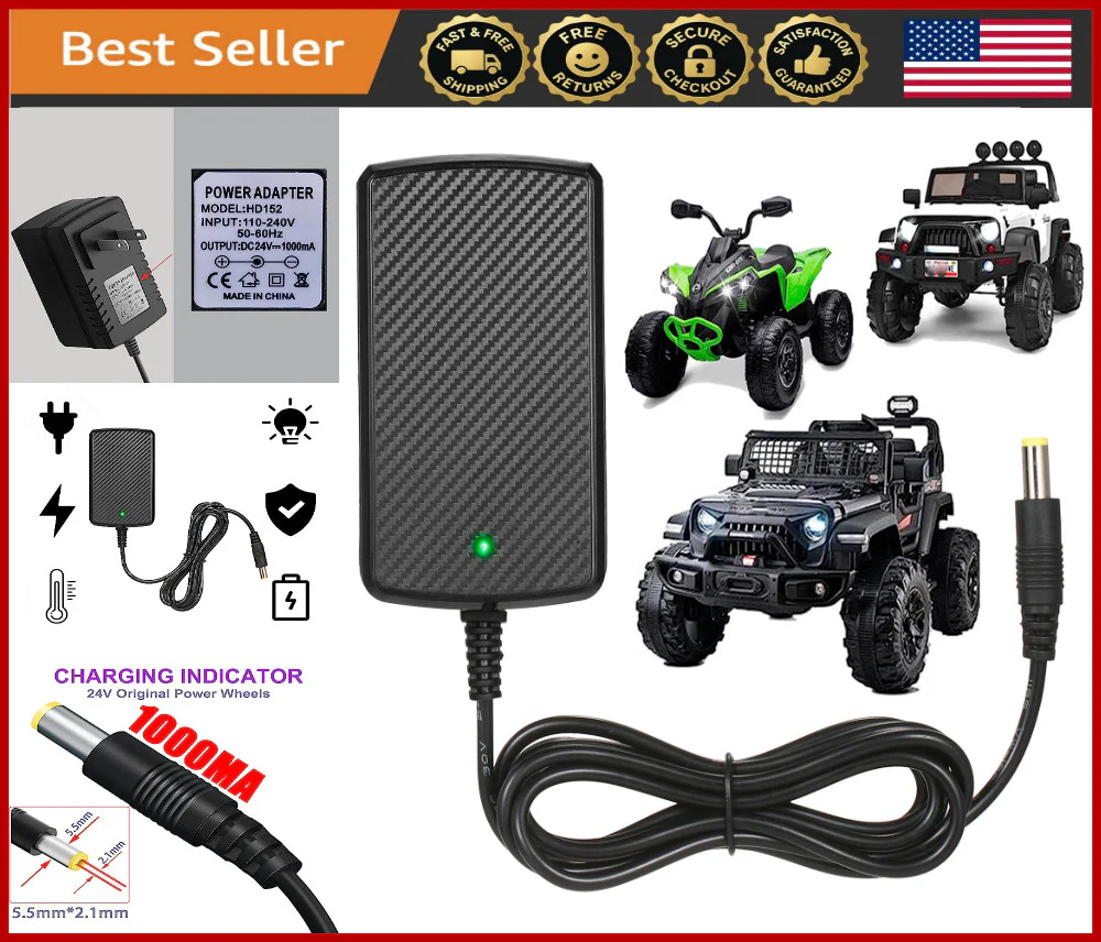 24V Kids Ride-On Car Charger for SUV Jeep ATV Quad Electric Toys - Image 8
