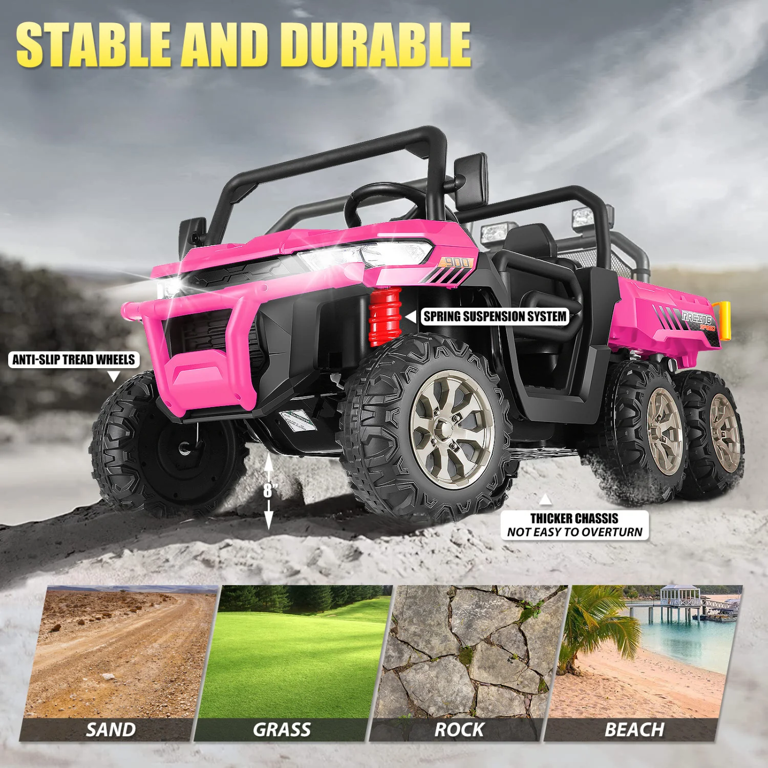 24V 2-Seater Kids Electric 4WD Ride-On Dump Truck with Remote Control - Image 2