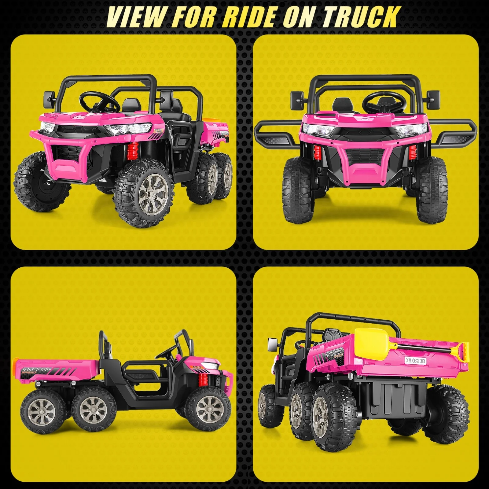 24V Kids Electric 4WD Ride-On Dump Truck with Remote Control and 2-Seater Design - Image 10