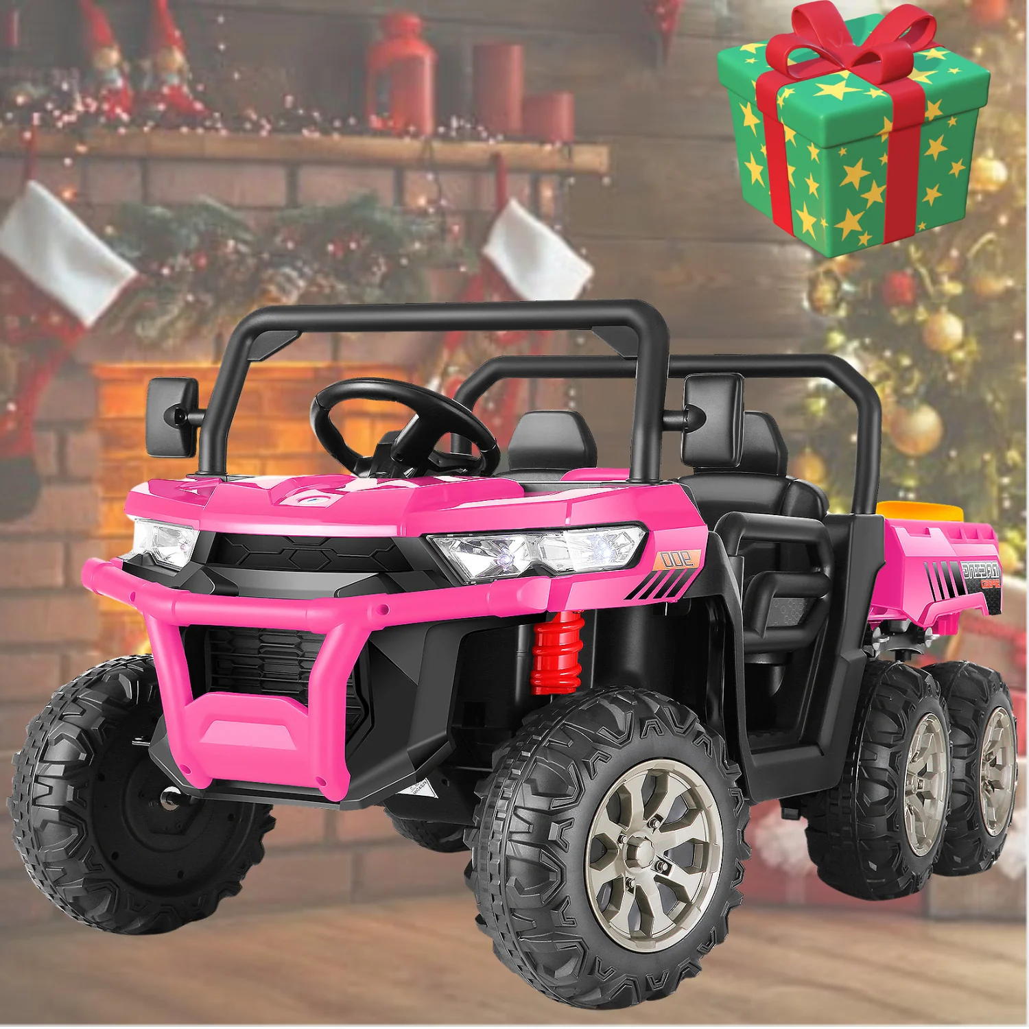 24V 2-Seater Kids Electric Ride-On 4WD Dump Truck with Remote Control - Image 13