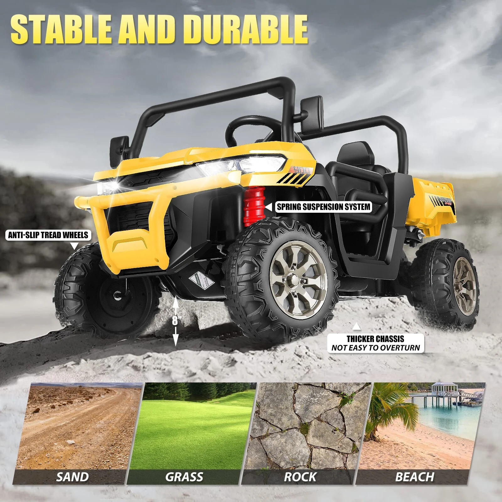 24V 2-Seater Kids Electric Ride-On Dump Truck with Remote Control and 4WD - Image 24