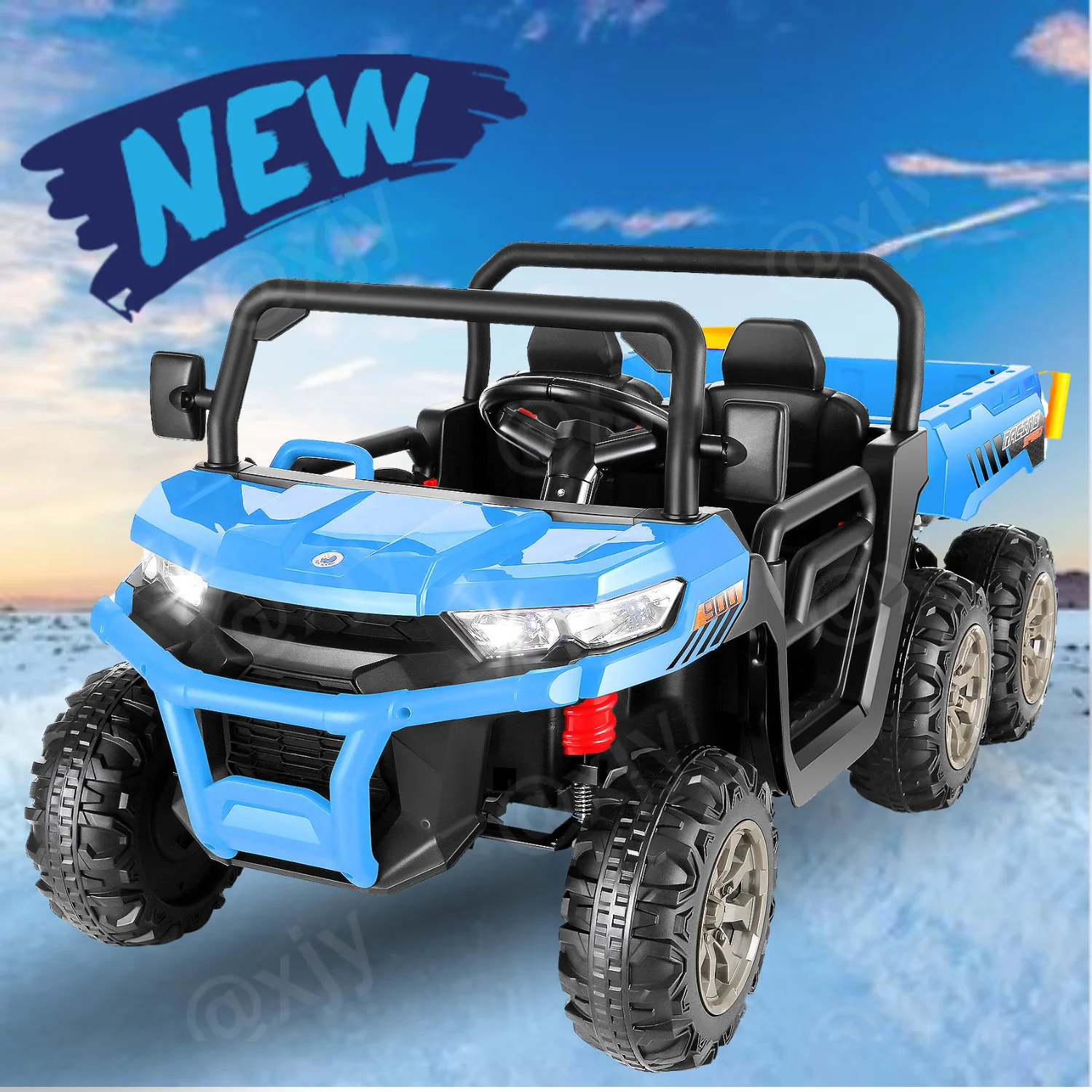 24V Kids 2-Seater 4WD Electric Ride-On Dump Truck with Remote Control - Image 16