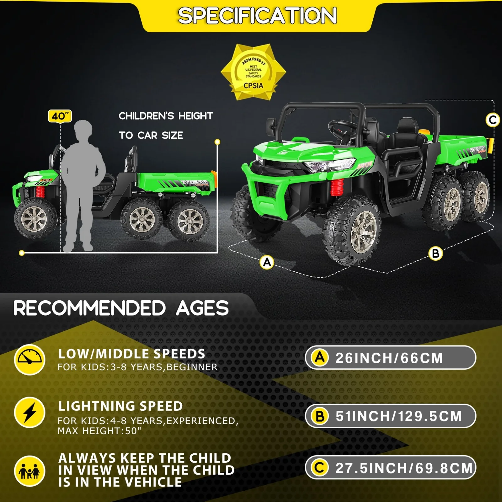 24V Electric 4WD Kids Ride-On Dump Truck with Remote Control and 2-Seater Design - Image 24