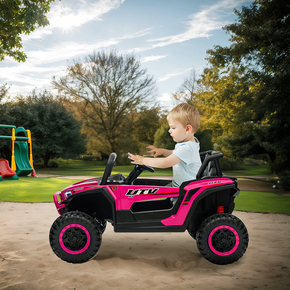 24V Kids Electric Ride-On Jeep Truck Toy with Remote Control - Image 22