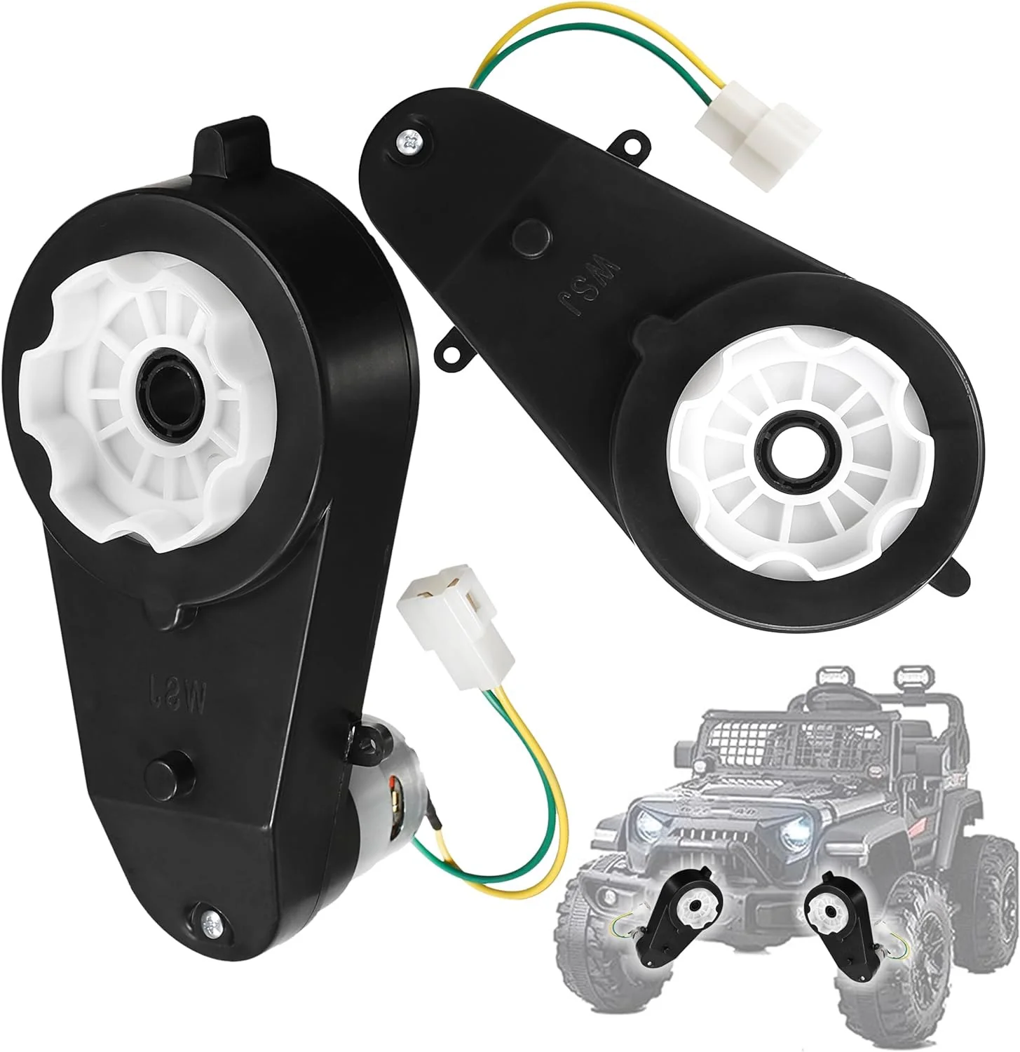 24V 30000RPM Electric Motor Gearbox Set for Kids Ride-On Cars, 2 Pieces - Image 7