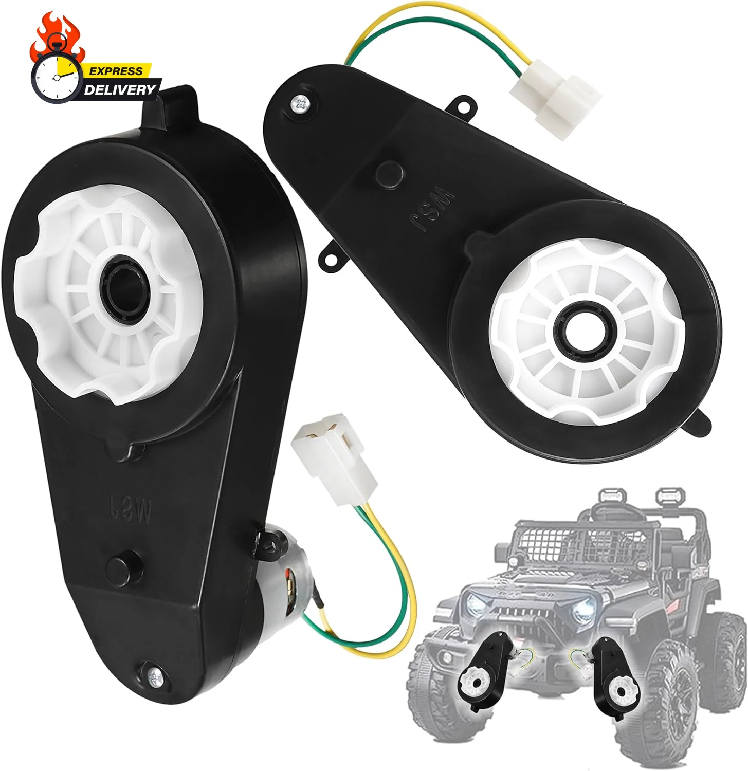 24V 40000RPM Electric Motor Gearbox for Kids Ride-On Car 2-Pack - Image 10