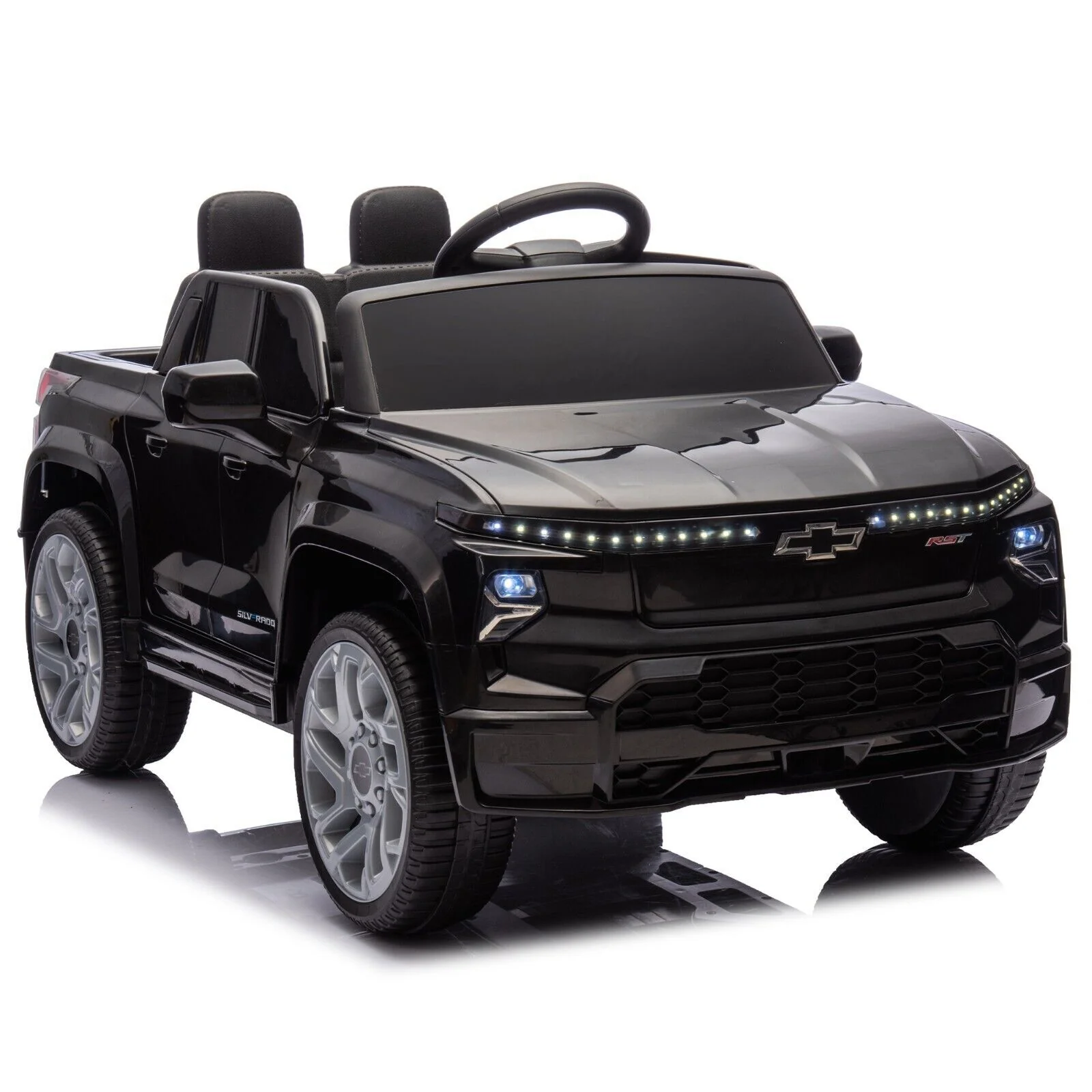 24V Licensed Chevrolet Silverado Electric Ride-On Truck Toy with Remote for Kids