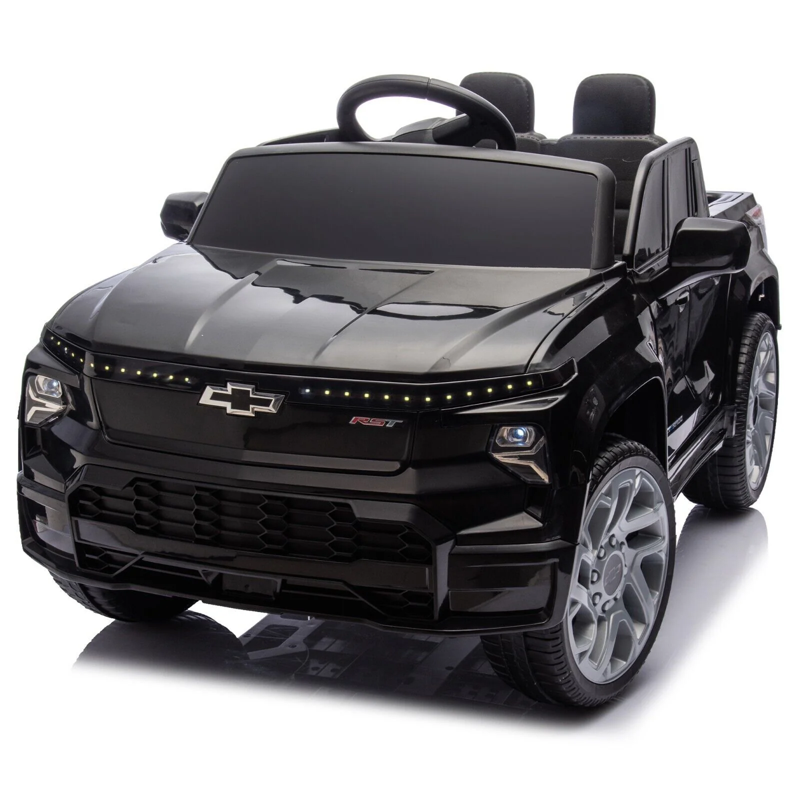 24V Licensed Chevrolet Silverado Electric Ride-On Truck Toy with Remote for Kids - Image 11